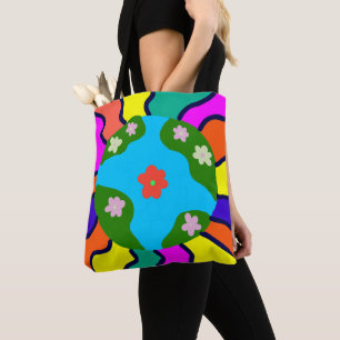 Bolso De Tela Arte de imágenes retro de la Tierra