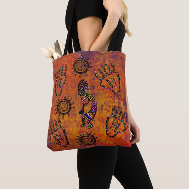 Bolso De Tela Arte de Kokopelli (Detalle)