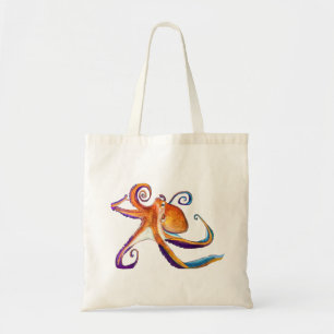 Bolso De Tela Arte de la acuarela Octopus sealife