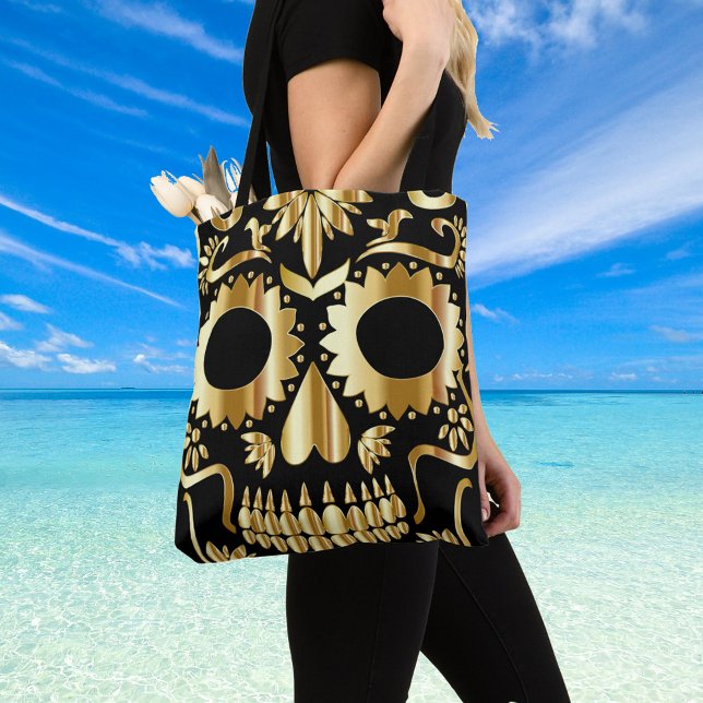 Bolso De Tela Arte de la calavera del azúcar, Día del Negro Muer (Subido por el creador)