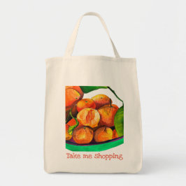 Bolso De Tela Arte de la fruta de la acuarela del naranja mandar