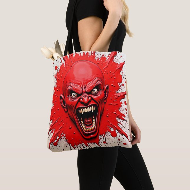 Bolso De Tela Arte de la ira de los Demonios Rojos (Detalle)