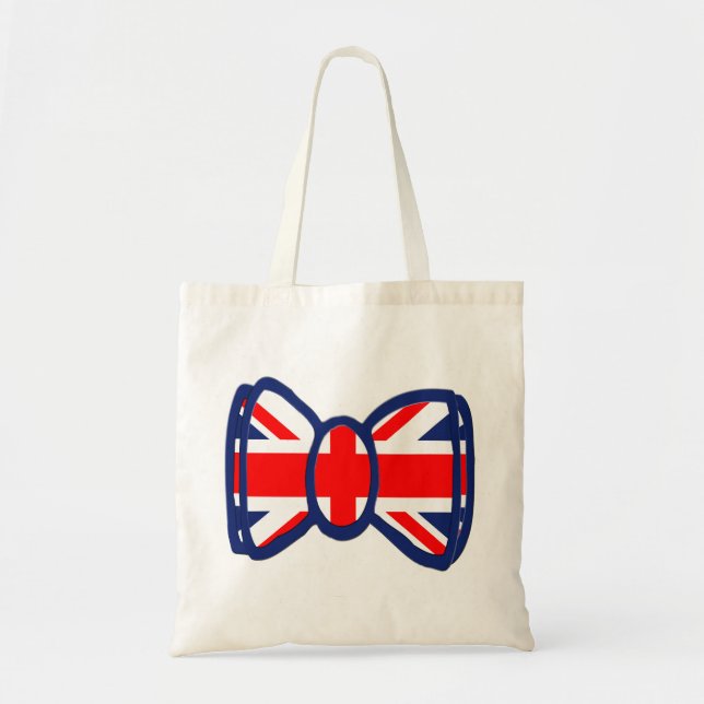 Bolso De Tela Arte de la pajarita de Union Jack de la diversión (Frente)