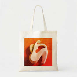 Bolso De Tela Arte de línea minimalista femenina Silueta de yoga