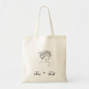 Bolso De Tela Arte de Línea Minimalista Mujer Escandinavo Neutra
