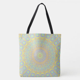 Bolso De Tela Arte de Mandala Boho HIppie Excéntrico Colorido Qu