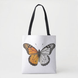 Bolso De Tela Arte de mariposa monarca a medio color