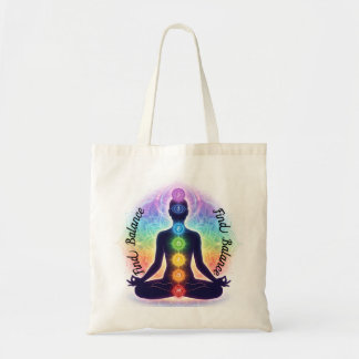 Bolso De Tela Arte de Meditación de Chakras | Siete Símbolos Col