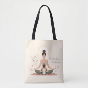 Bolso De Tela Arte de Meditación Yoga Madre Hijo