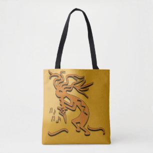 Bolso De Tela Arte de Músico Kokopelli