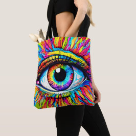 Bolso De Tela Arte de Ojo Vibrante