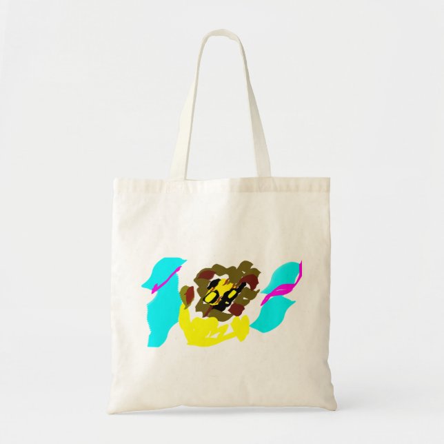 Bolso De Tela Arte de ola de león (Frente)