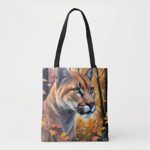 Bolso De Tela Arte de otoño en la montaña Cougar