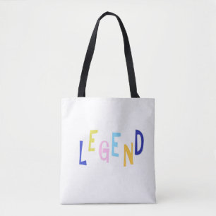 Bolso De Tela arte de palabras de leyenda