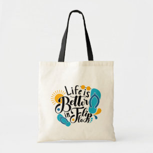 Bolso De Tela Arte de palabras divertidas chanclas vida
