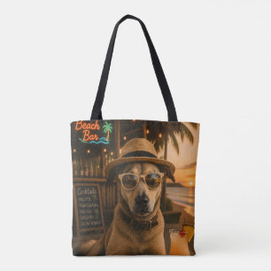Bolso De Tela Arte de pared de perro de playa divertido imprimib