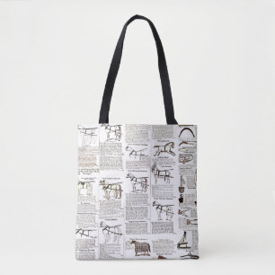 Bolso De Tela Arte de periódicos de publicidad de antigüedades d