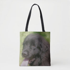 Bolso De Tela Arte de perro en Terranova Negra