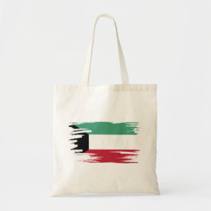 Bolso De Tela Arte de pincel de bandera de Kuwait