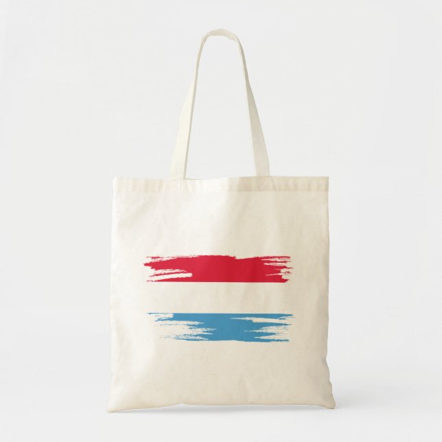 Bolso De Tela Arte de pincel de bandera de Luxemburgo (Frente)
