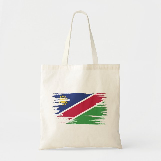 Bolso De Tela Arte de pincel de bandera de Namibia (Frente)