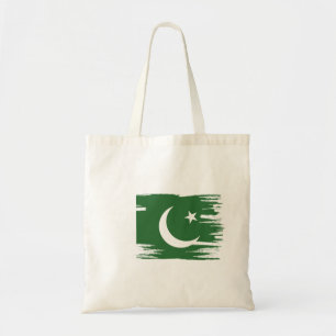 Bolso De Tela Arte de pincel de bandera de Pakistán