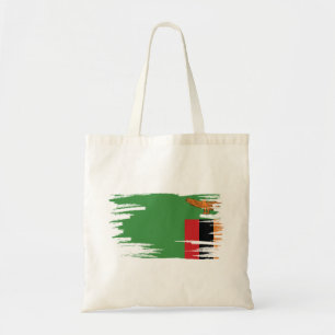 Bolso De Tela Arte de pincel de bandera de Zambia