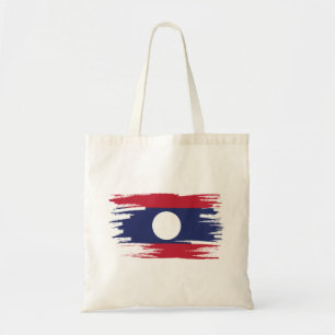 Bolso De Tela Arte de pincel de la bandera de Laos