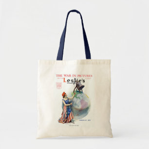 Bolso De Tela Arte de portada de revista vintage patriótica Lady