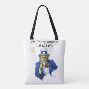 Bolso De Tela Arte de portada de revista vintage patriótica Tío