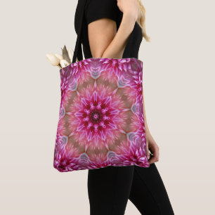 Bolso De Tela Arte de resumen floral rosado moderno