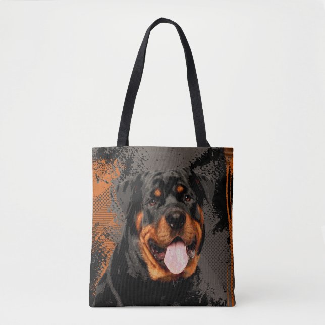 Bolso De Tela Arte de Rottweiler - de Metzgerhund Digital (Anverso)