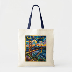 Bolso De Tela Arte de San Francisco Golden Gate al estilo Van Go