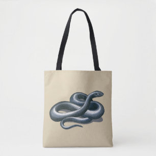Bolso De Tela Arte de serpiente índigo oriental