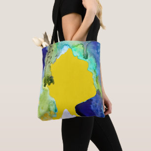 Bolso De Tela Arte de silueta acuarela abstracta