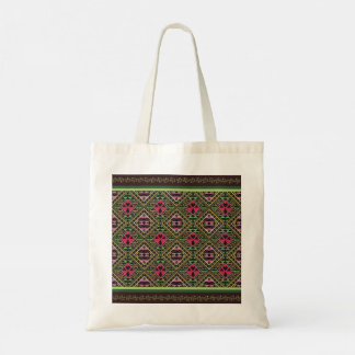 Bolso De Tela Arte de tela abstracta brillante rosa y verde