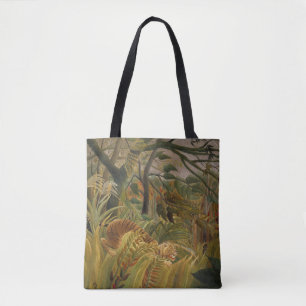 Bolso De Tela Arte de tigre tropical de la selva de Rousseau