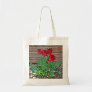 Bolso De Tela Arte de tulipanos rojos