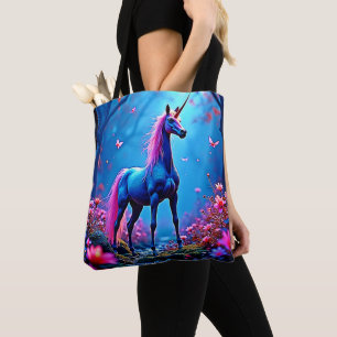Bolso De Tela Arte de Unicornio de Fantasía Mística