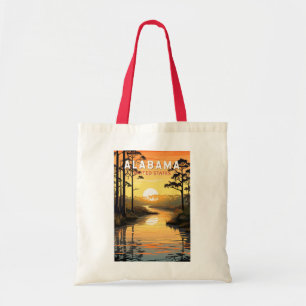 Bolso De Tela Arte de viaje vintage de Alabama