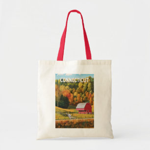Bolso De Tela Arte de viaje vintage de Connecticut