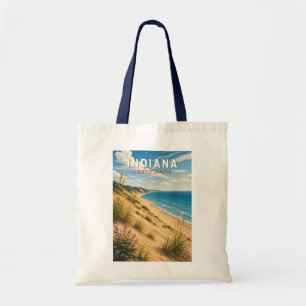 Bolso De Tela Arte de viaje vintage ilustración de Indiana