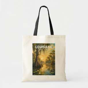 Bolso De Tela Arte de viaje vintage ilustración de Luisiana