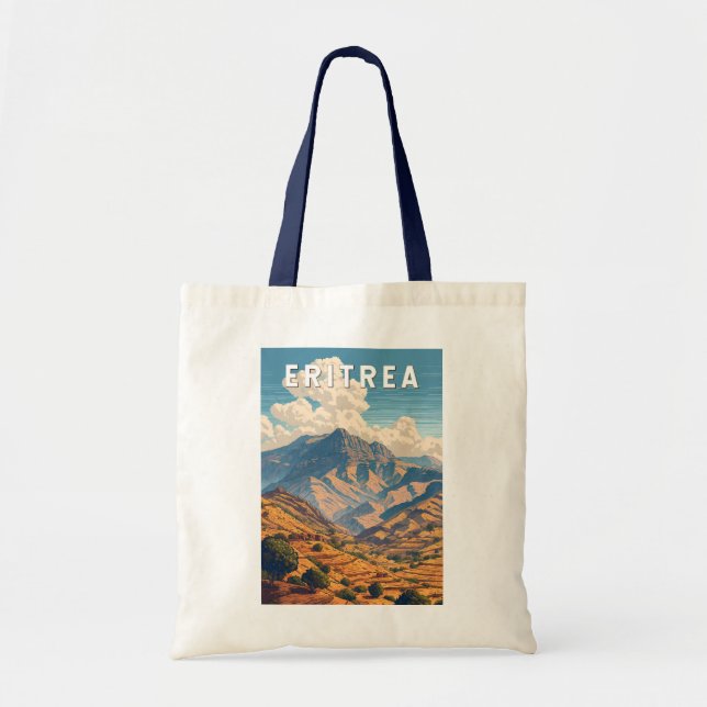 Bolso De Tela Arte de viajes de Ilustracion de Eritrea (Frente)