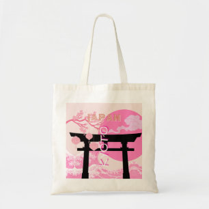 Bolso De Tela Arte de viajes rosados en Japón