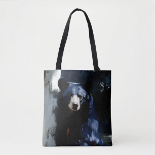 Bolso De Tela Arte de vida salvaje del oso negro