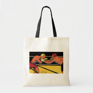 Bolso De Tela Arte Deco Antiguo Deportes Boxeo, Boxeadores Golpe