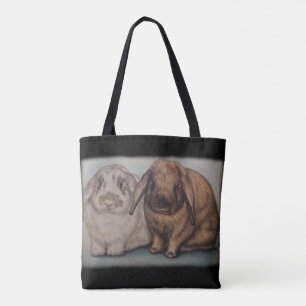 Bolso De Tela Arte del animal del conejo del dibujo del conejito