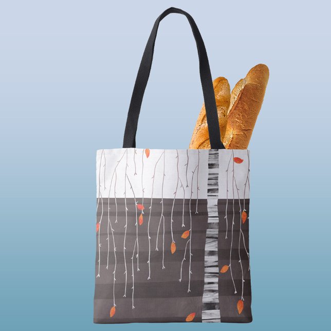 Bolso De Tela Arte del árbol del paisaje invernal (Winter landscape art tote bag)