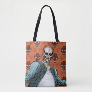 Bolso De Tela Arte del cómic del EL Diablo del pelotón el   de